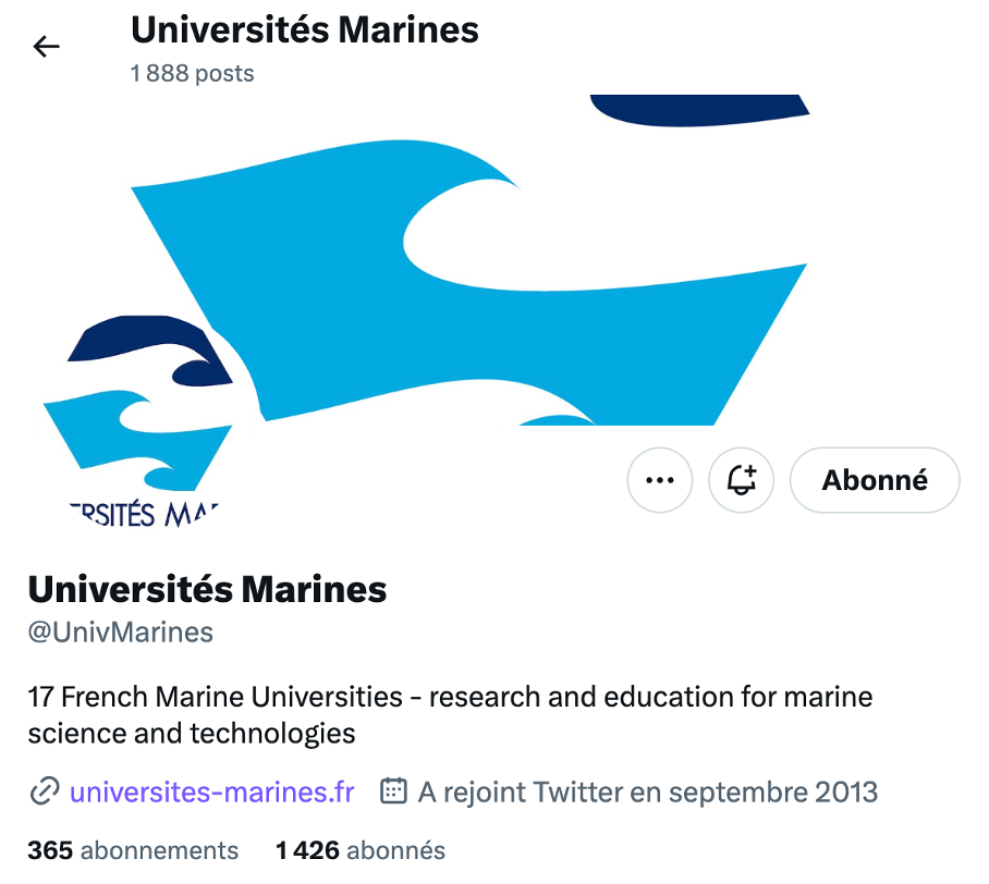 Universités Marines Twitter account